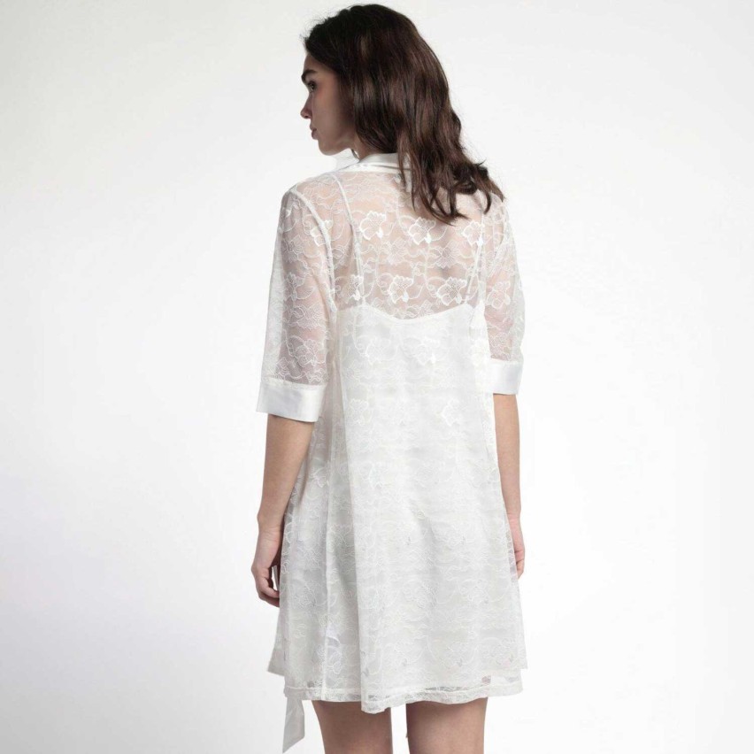 Vestaglia elegante in pizzo e similraso Admas 67227