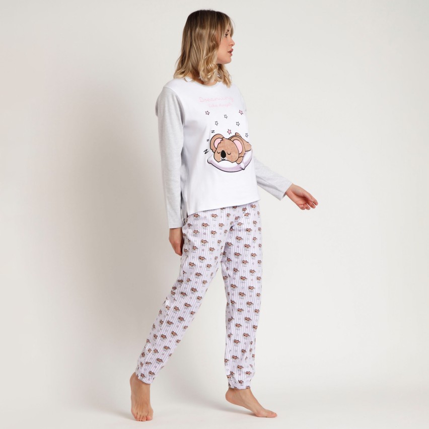 Pigiama donna caldo cotone koala Admas 62591