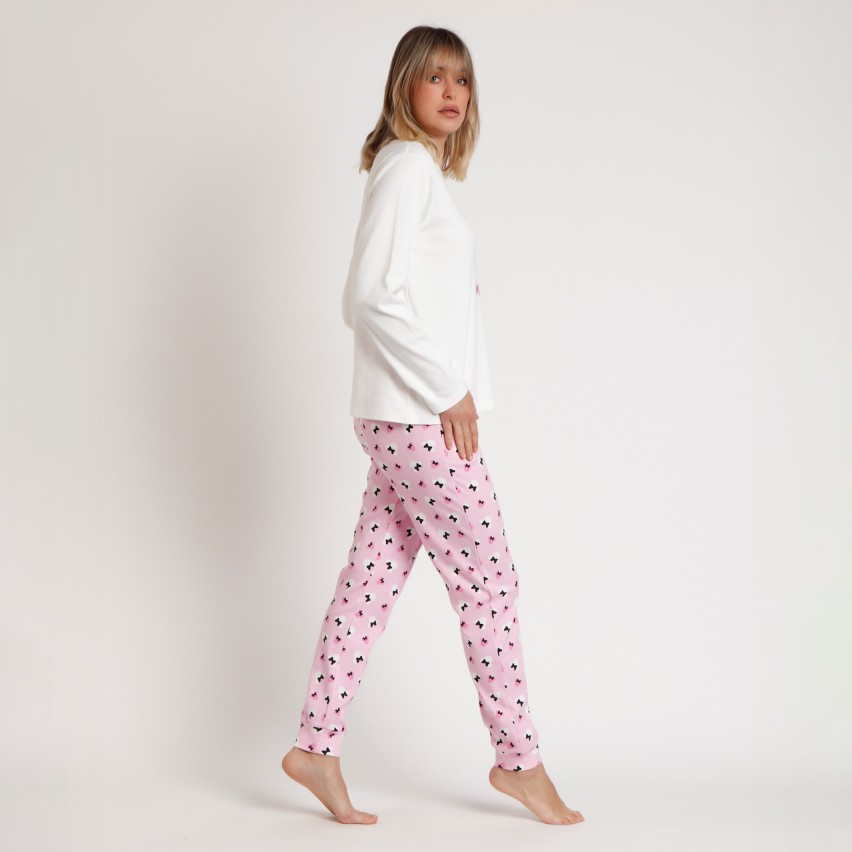 Pigiama donna caldo cotone Disney Minnie 62274