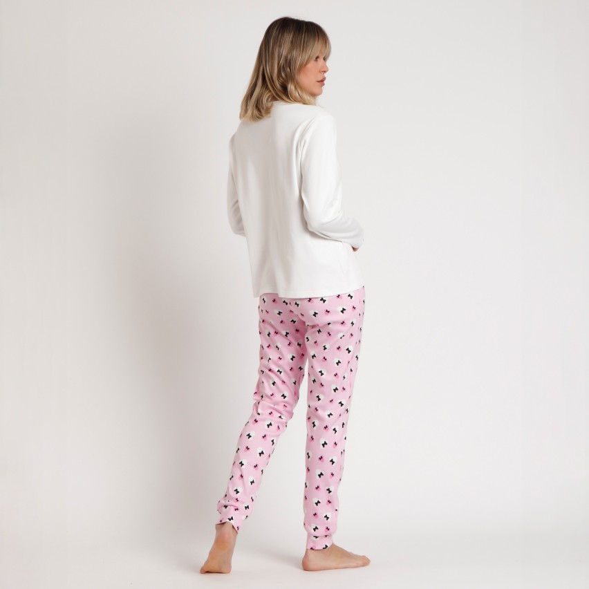 Pigiama donna caldo cotone Disney Minnie 62274
