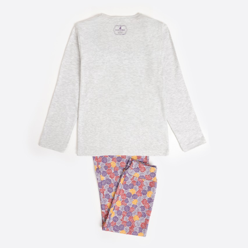 Pigiama bimba caldo cotone fiori bambolina Santoro 62413