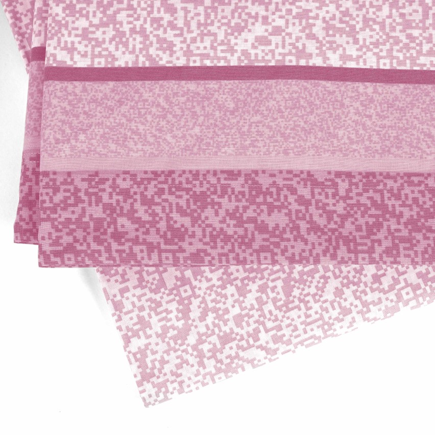 Completo letto lenzuola cotone fantasia effetto pixel Biancaluna Marena Larry