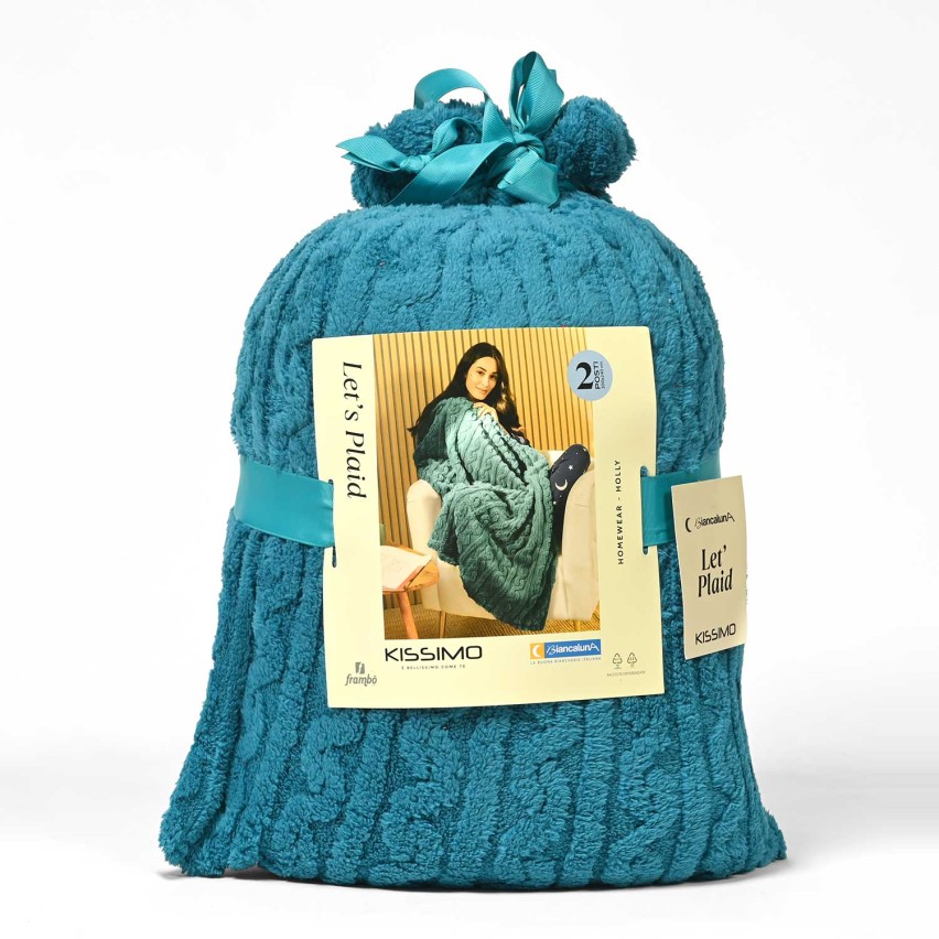 Coperta + sacco intrecciata Biancaluna Holly