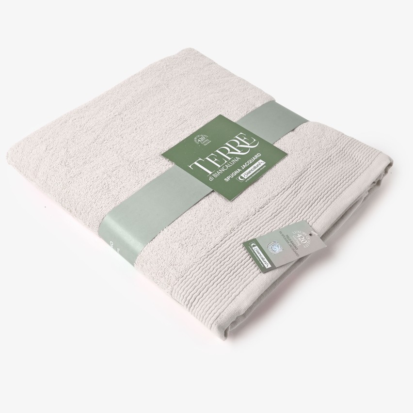 Telo bagno 100% cotone jacquard Biancaluna