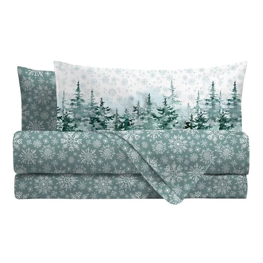 Completo letto cotone stampa alta definizione Di Maestro Winter Pines