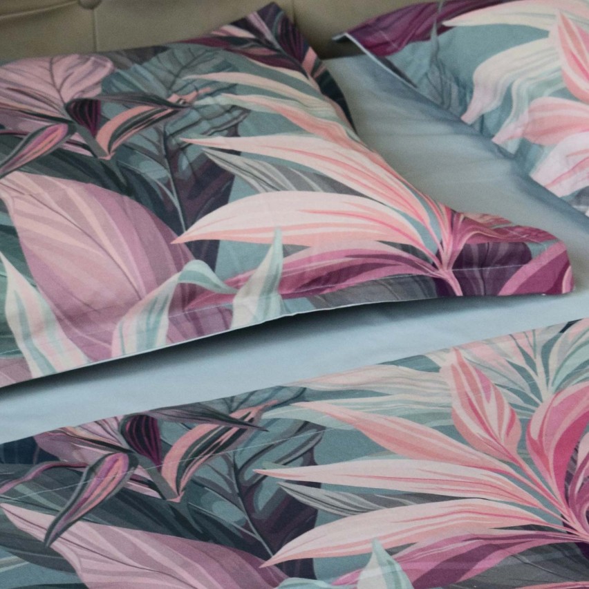 Completo letto in percalle 100% cotone Enrico Coveri Leda