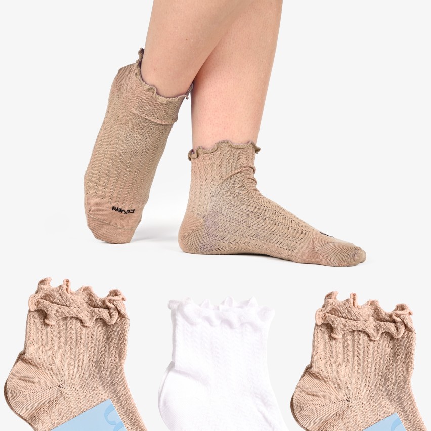 Calzini da donna in cotone assortiti Enrico Coveri Letizia 3 paia