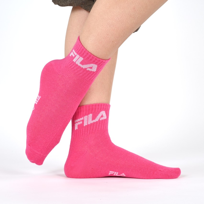 Calze donna logo scintillante cotone elasticizzato Fila F6789 3 paia 