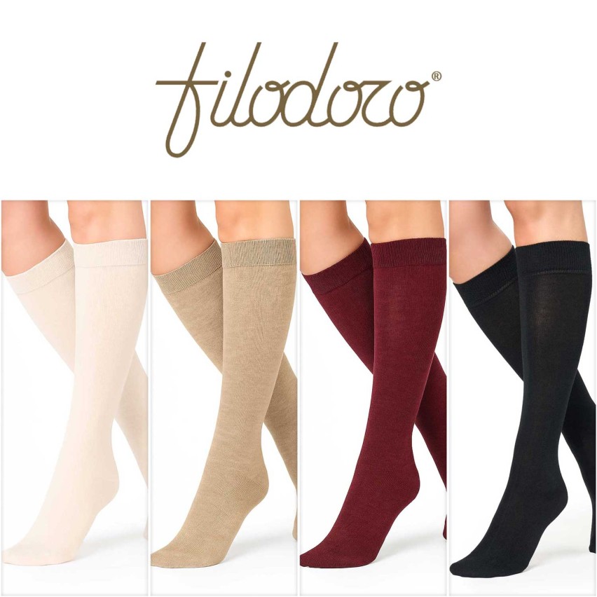 Gambaletto donna Filodoro in cashmere 11599 - 3 paia