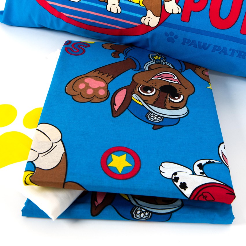 Completo Letto 1 Piazza Paw Patrol 100% cotone