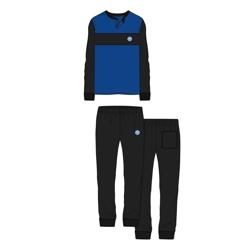 Pigiama uomo ufficiale Inter in caldo cotone nerazzurro PIGI 1145