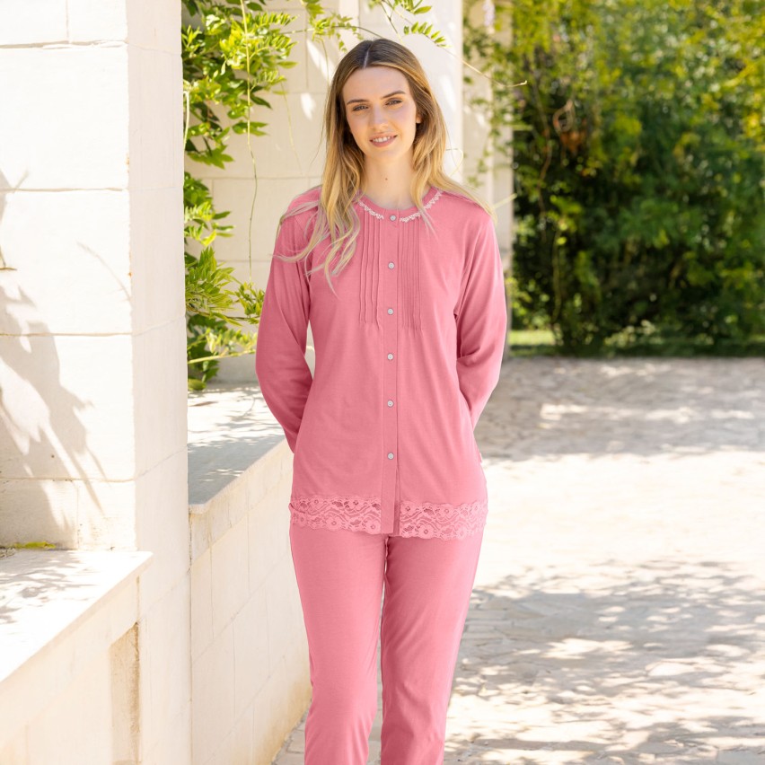 Pigiama donna maglia aperta cotone leggero Irge IRL2547