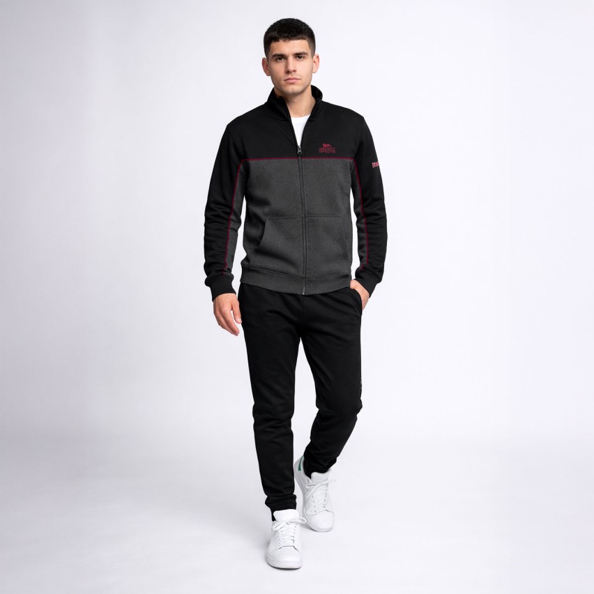 Tuta uomo cotone garzato full zip Lonsdale LOUAI25165