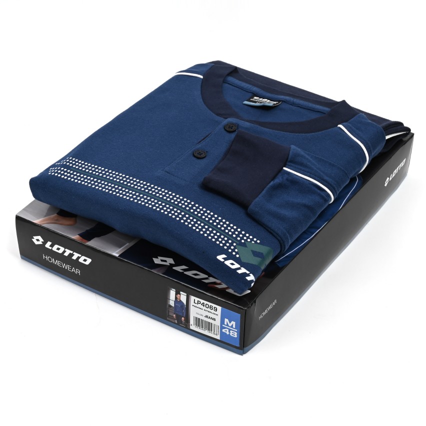 Pigiama uomo Interlock con dettagli geometrici Lotto LP4069