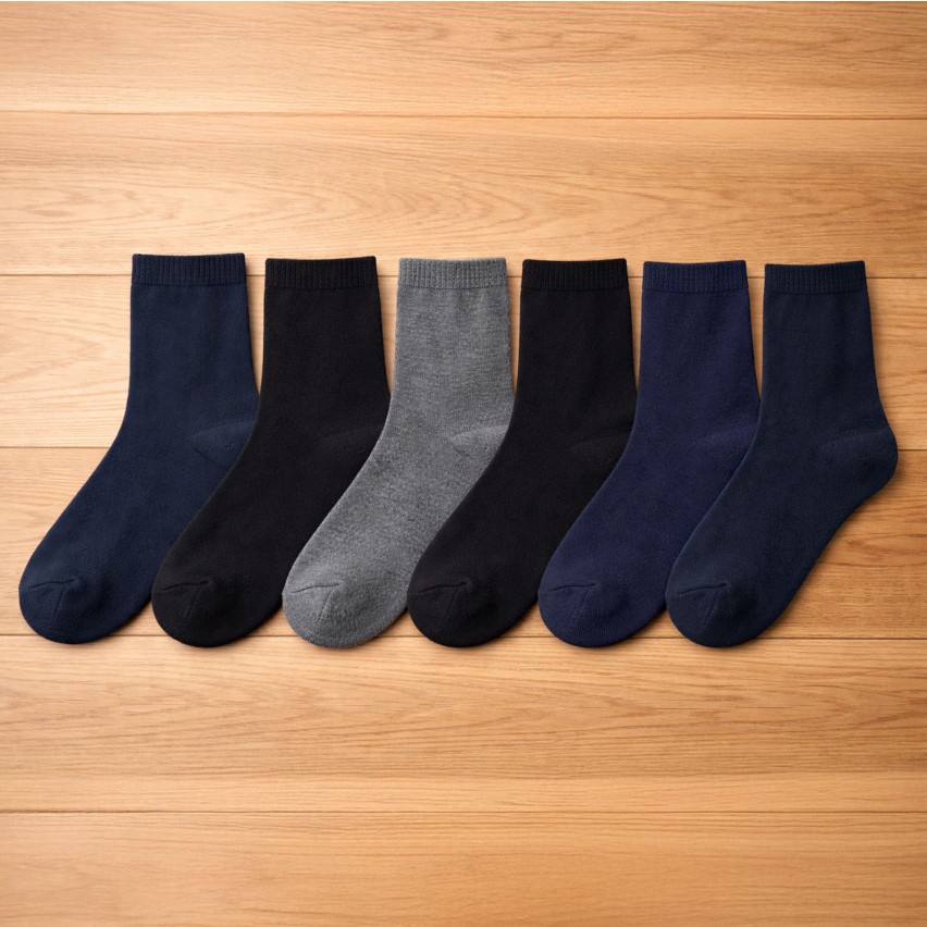 Calze bimbo caldo cotone assortite Meritex 4003 - 6 paia