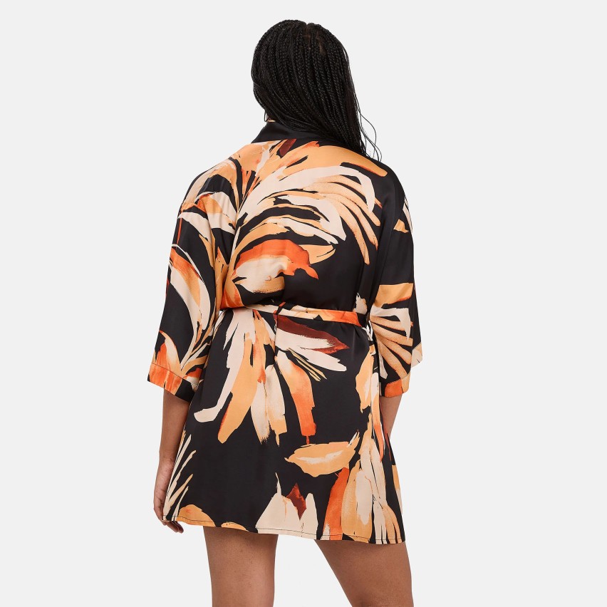 Kimono donna in simil raso floreale Sans Complexe 58TAN88