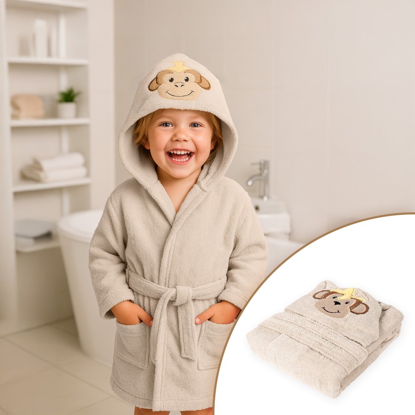 Accappatoio bimbo bimba faccina animaletto Sommaruga