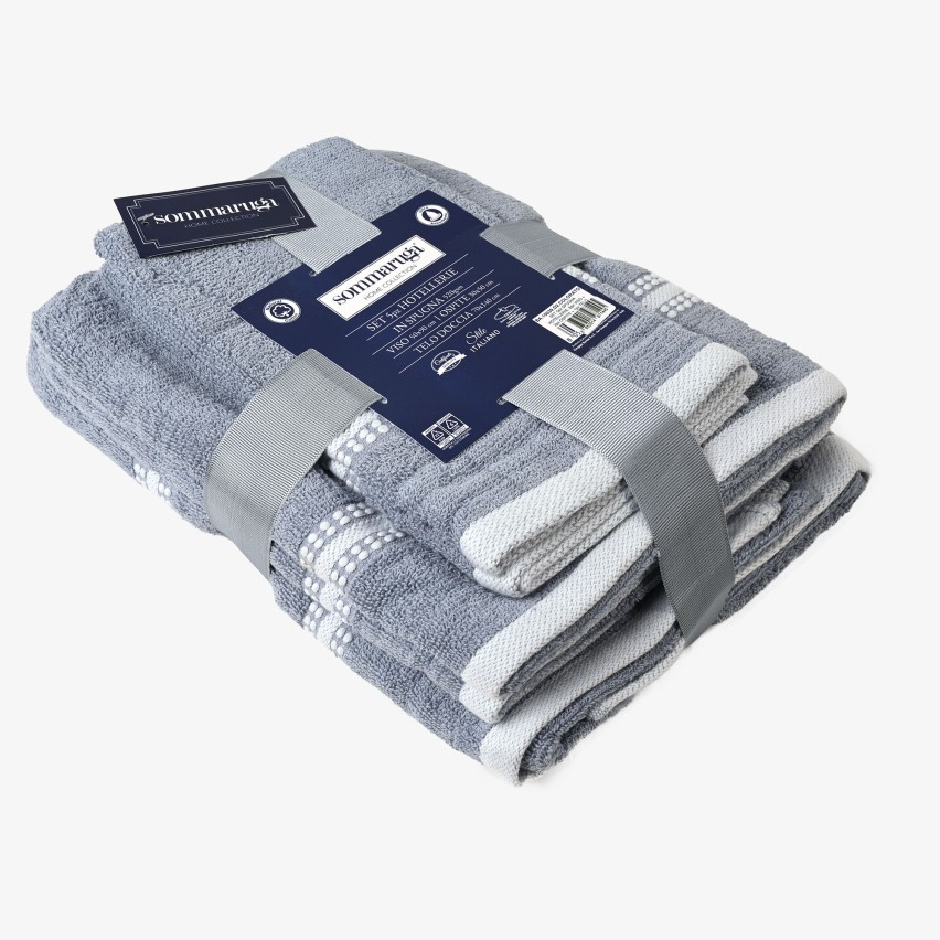 Set di asciugamani spugna di cotone Sommaruga 5 pz
