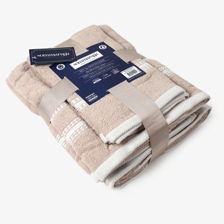 Set di asciugamani spugna di cotone Sommaruga 5 pz