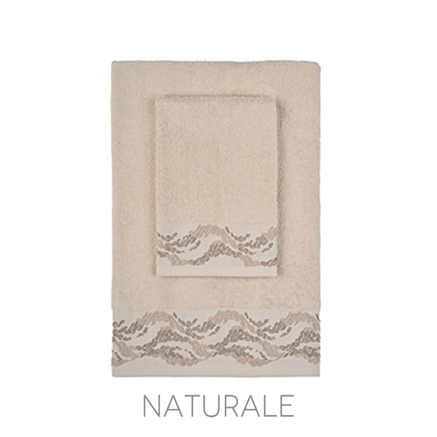 Asciugamani viso + ospite 100% cotone Vingi Livia