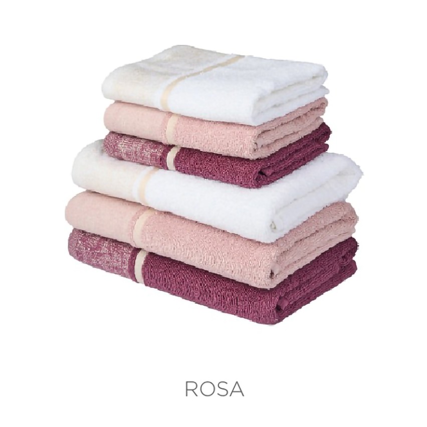 Asciugamani 100% spugna di cotone Vingi Mary 6pz