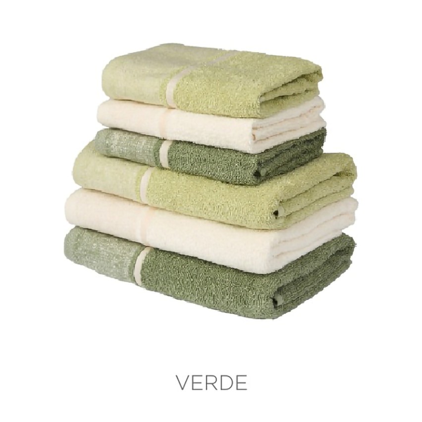 Asciugamani 100% spugna di cotone Vingi Mary 6pz