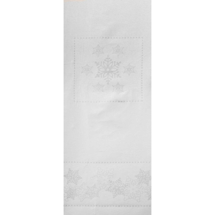 Runner tessuto jacquard neve brillantinata Zambaiti