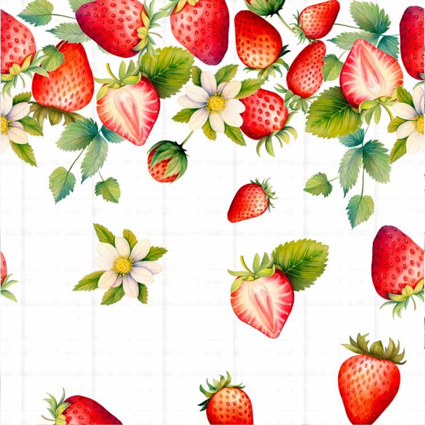 Tovaglia antimacchia con fragole Zambaiti
