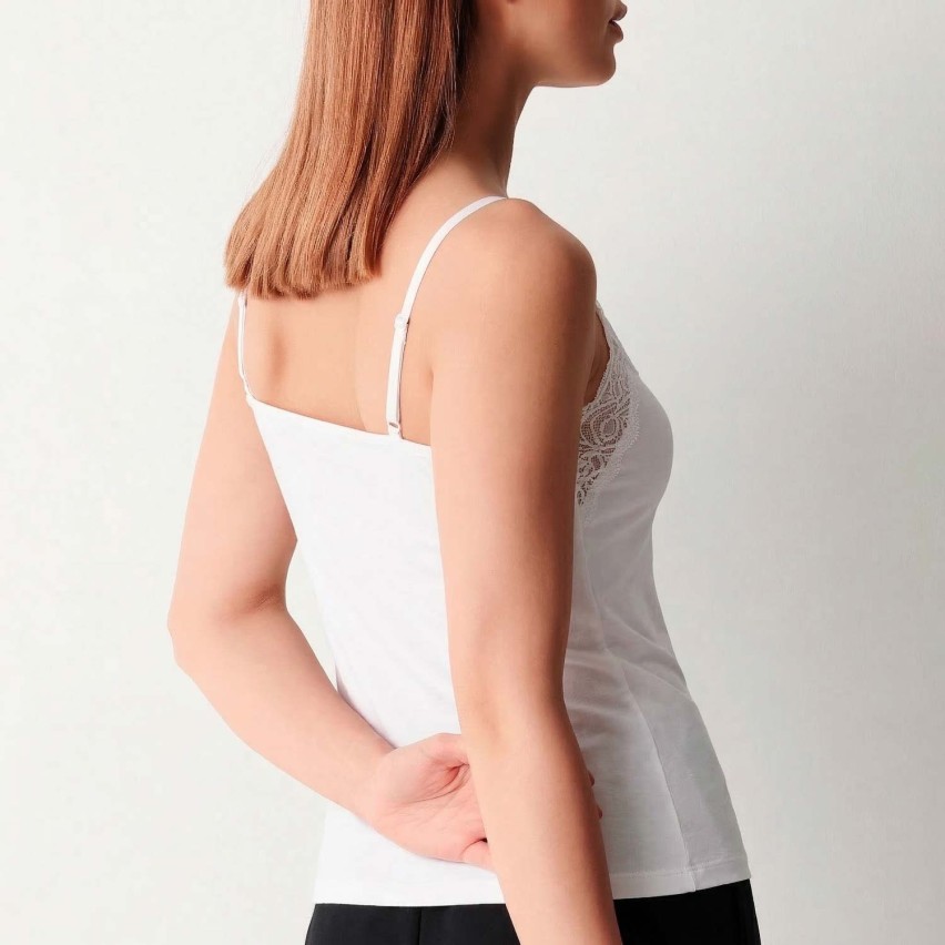 Top sottogiacca con pizzo e modal Cotonella ADC59