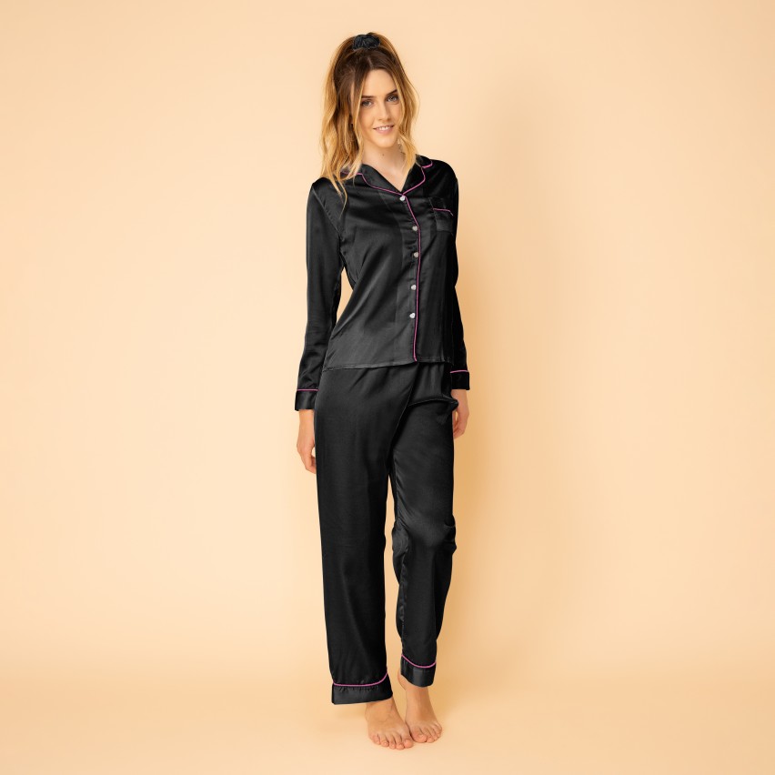 Pigiama donna lungo Irge IRL1519 in raso