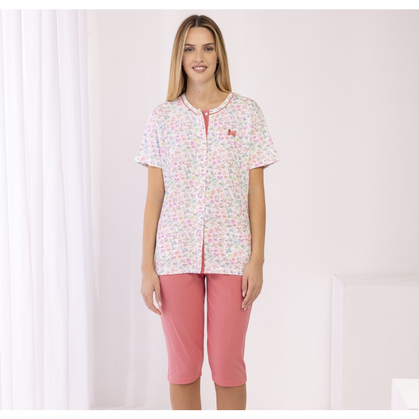 Pigiama Donna maglia aperta cotone Irge IRC 2267
