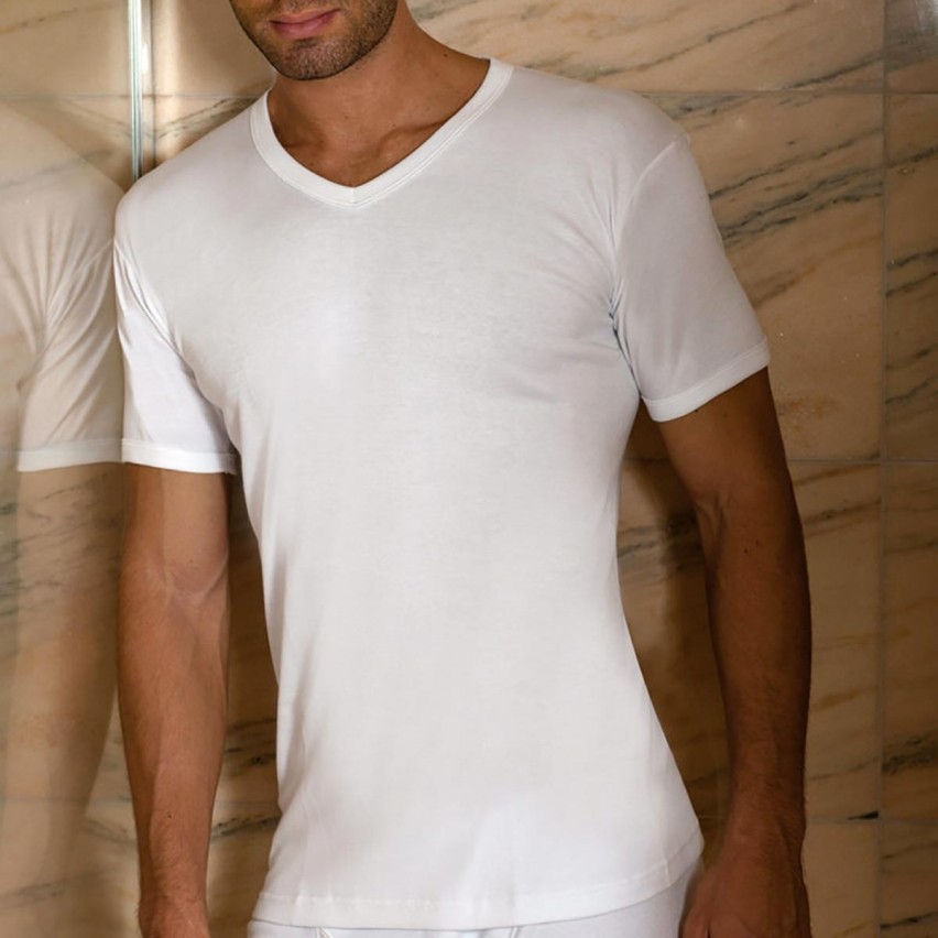 Maglia uomo Irge IRINT2 a punta mezza manica caldo cotone 3 pz 