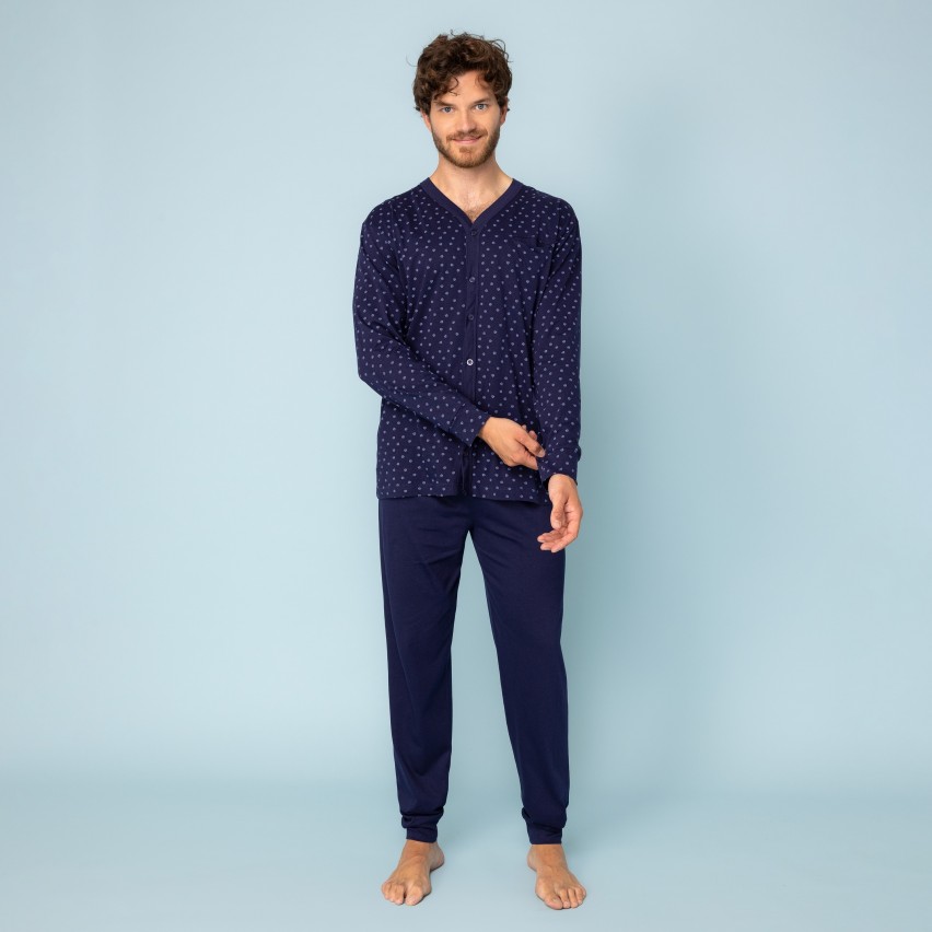 Pigiama uomo 100% cotone Irge IRL1965 aperto