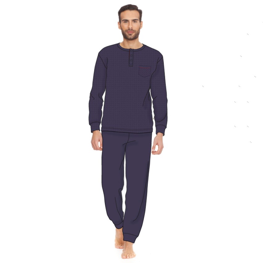 Pigiama uomo serafino 100% cotone Irge IRL1970