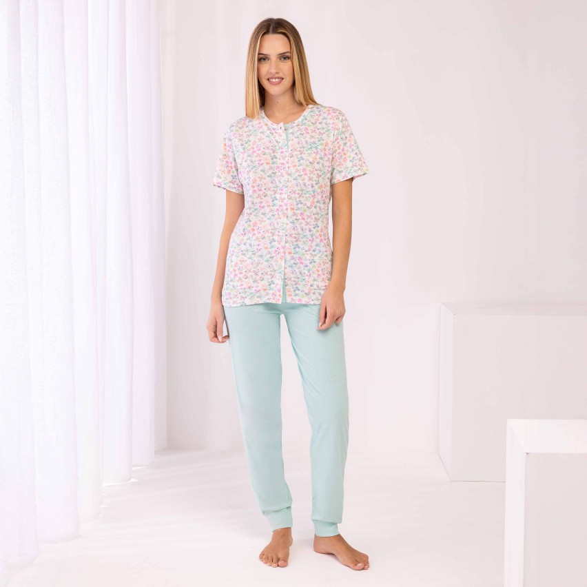 Pigiama Donna Primaverile maglia aperta Irge IRL2266