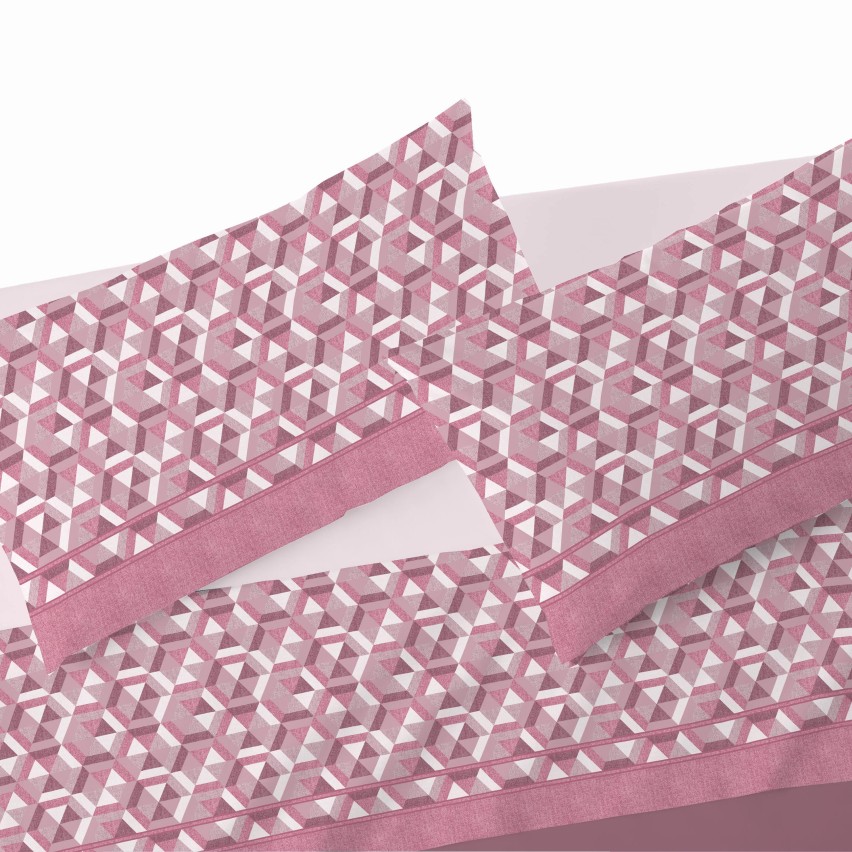 Completo letto singolo fantasia geometrica cotone Biancaluna Ivet