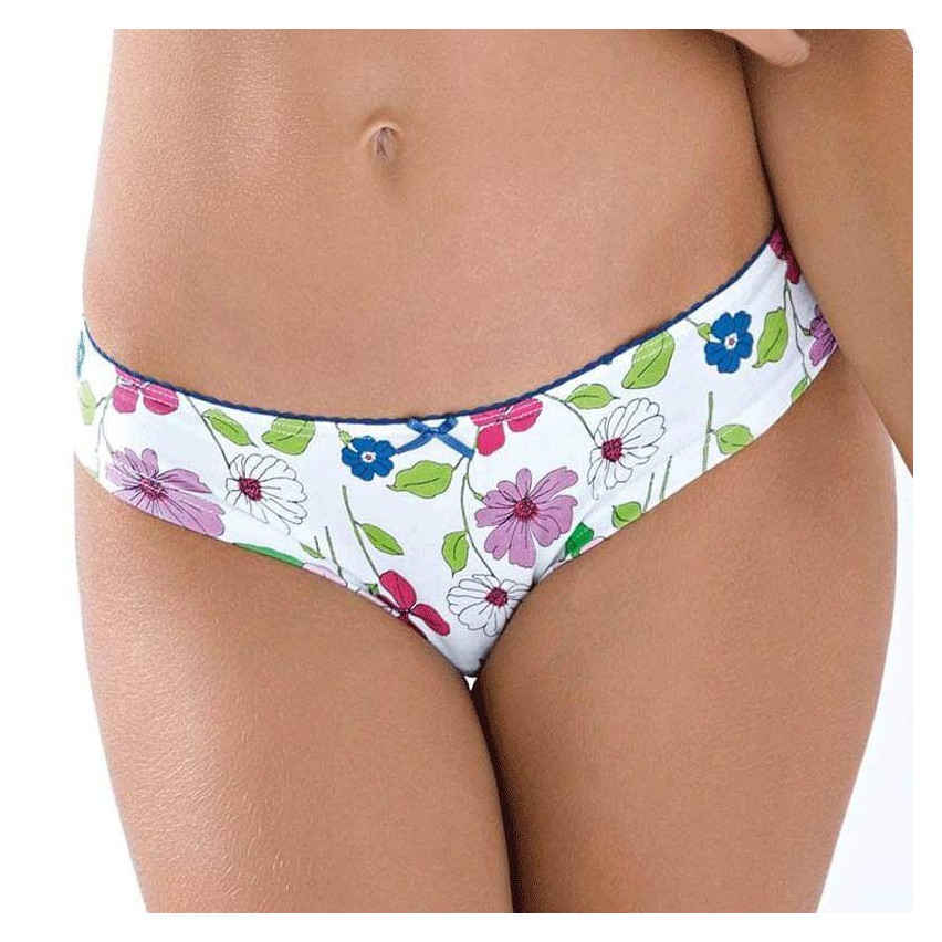 Slip donna jadea 6035 vita bassa floreale 3 pezzi