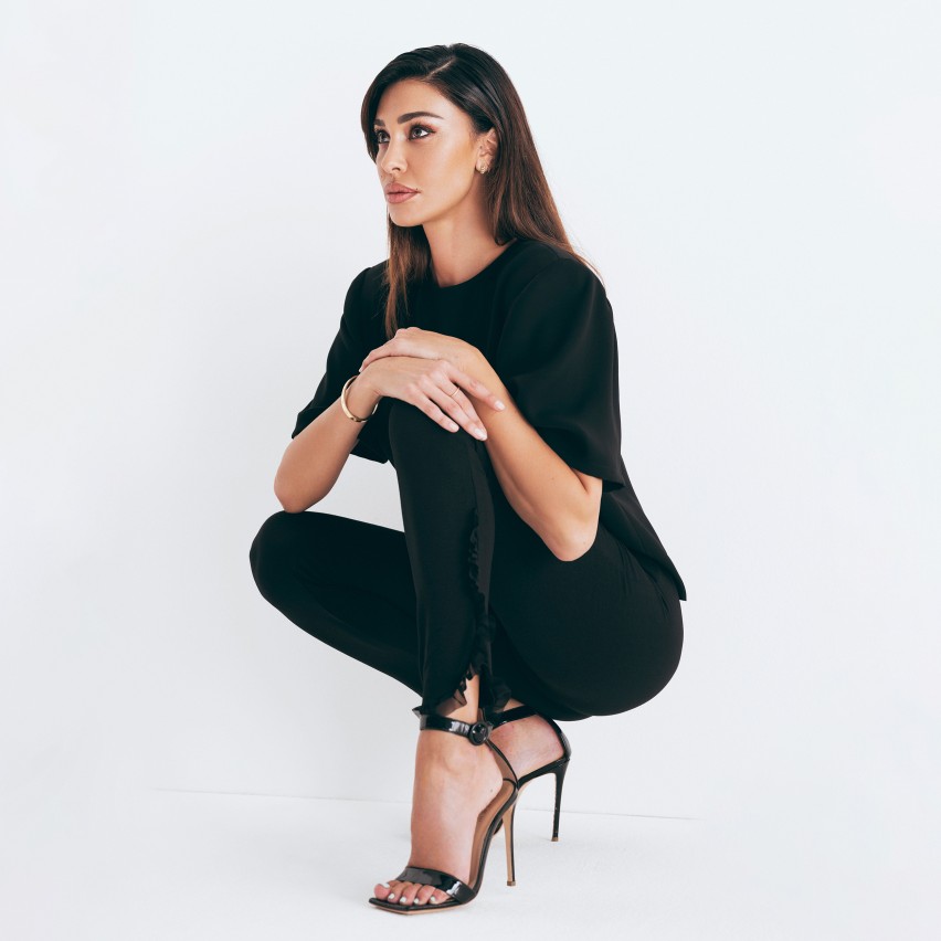 Leggings Jadea 4523 in cotone stretch con spacco laterale e rouge in tulle