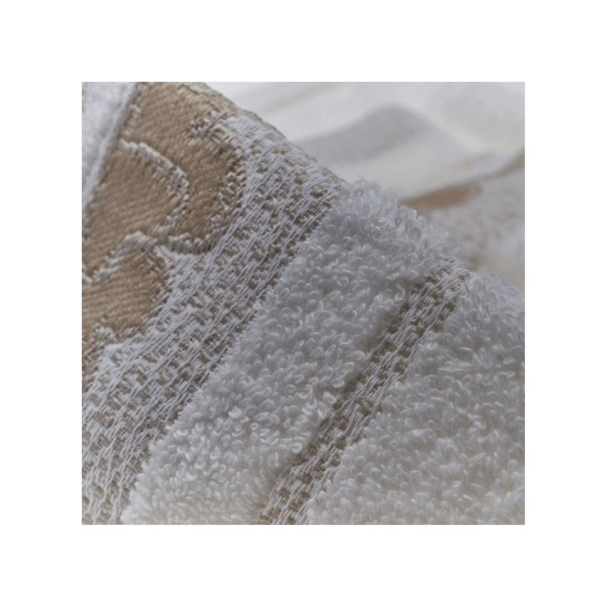 Vingi set asciugamani viso + ospite cotone Joanna panna