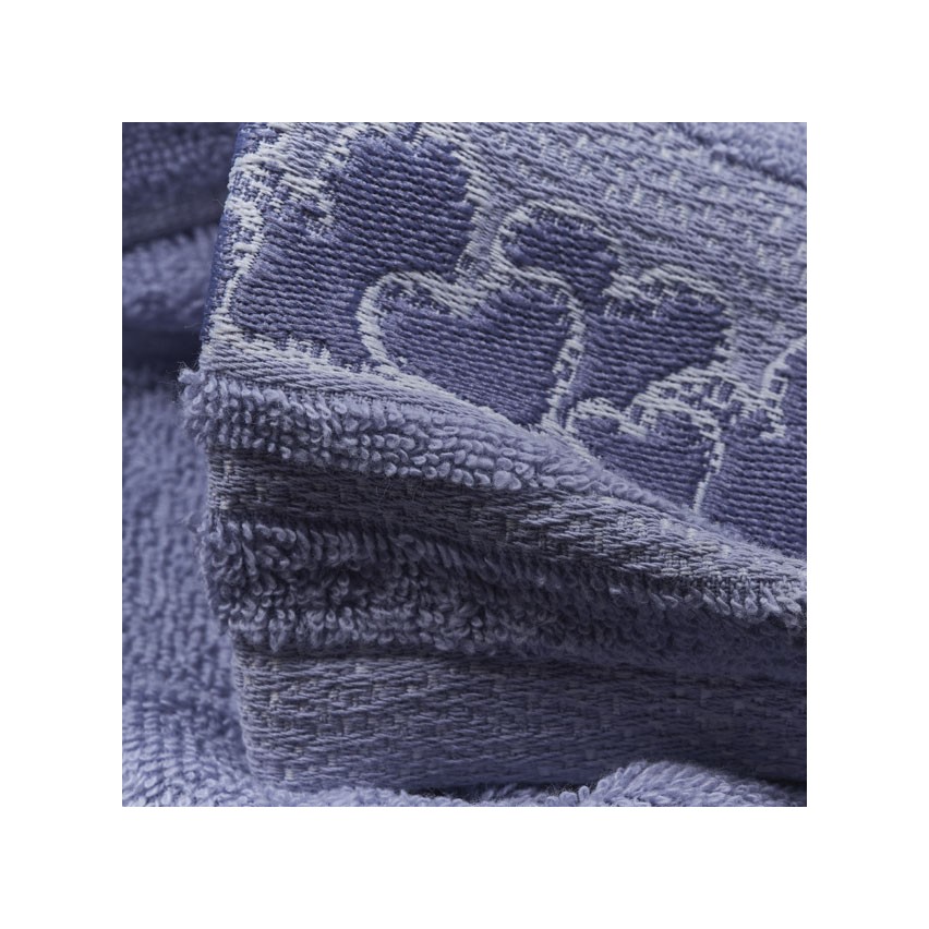 Vingi set asciugamani viso + ospite cotone Joanna lilla