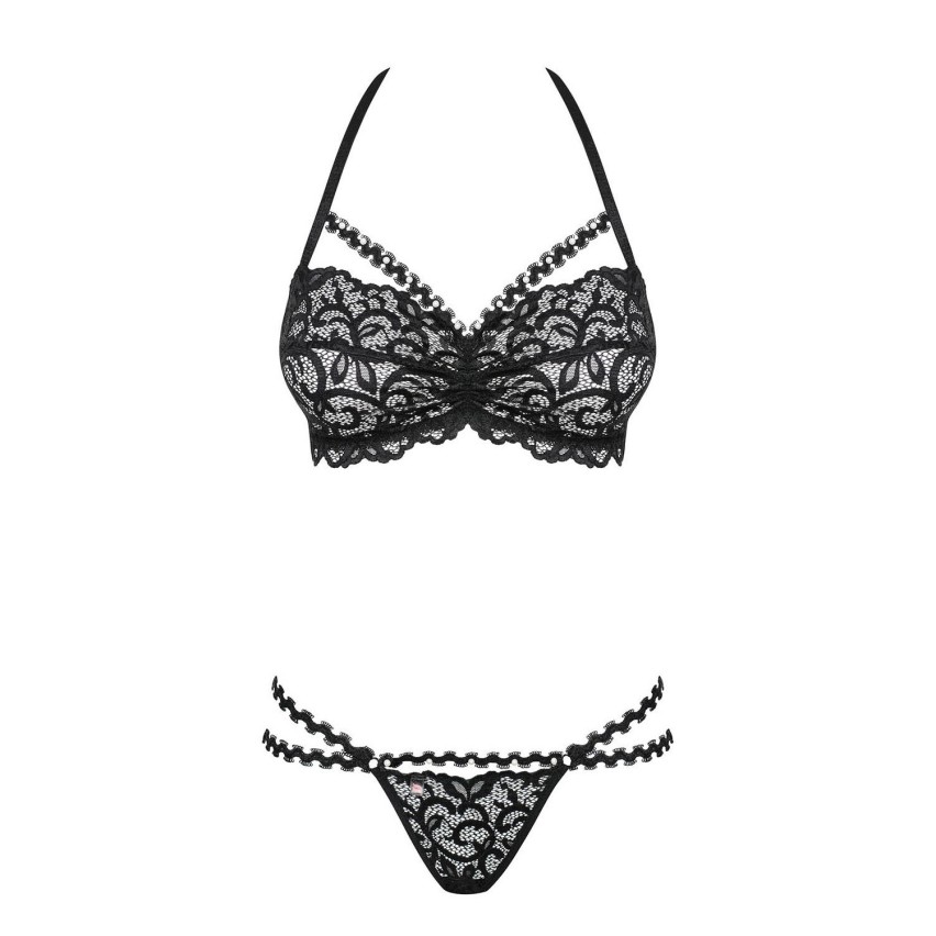 Sexy set reggiseno + perizoma Obsessive Joylace pizzo con perline 2 pz