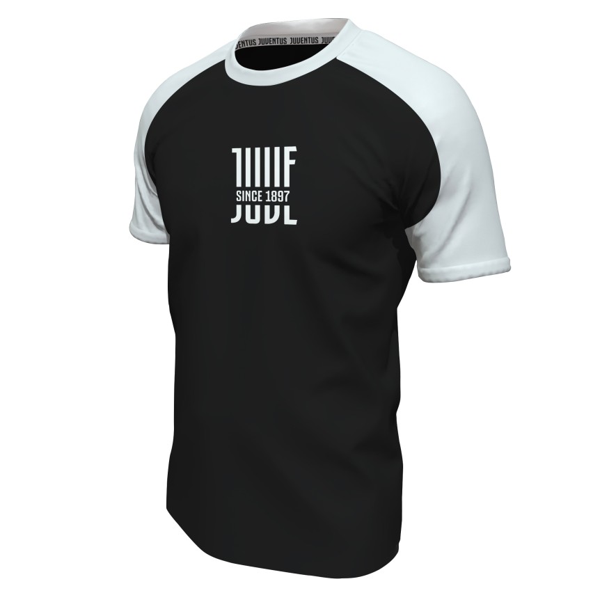 T-shirt maglia uomo girocollo 100% cotone ufficiale JUVENTUS nera