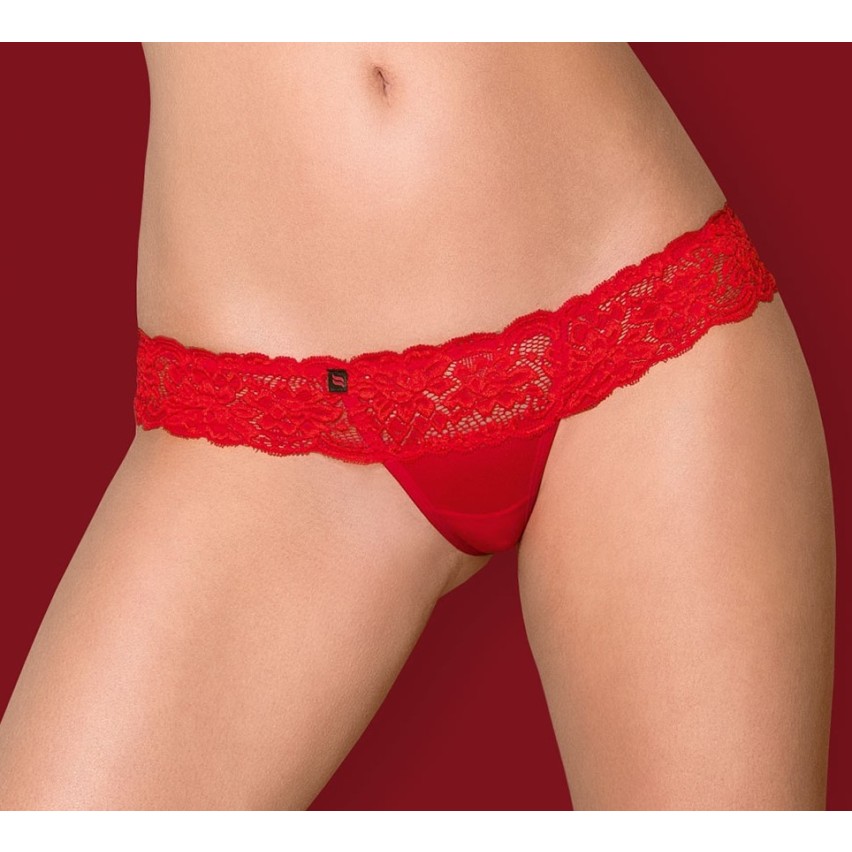Perizoma sexy Obsessive 863-THO-3 con volant e pizzo