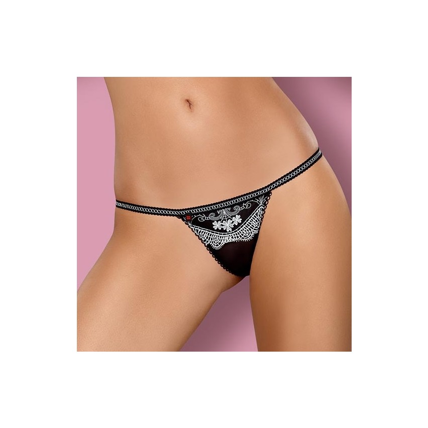 Slip tanga donna sexy Obsessive 840-pan-1 nero