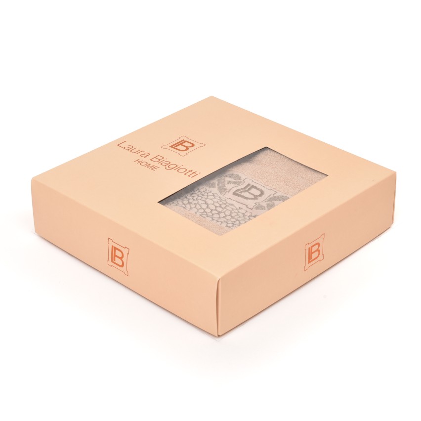 Set asciugamani viso + ospite Laura Biagiotti Kentia beige