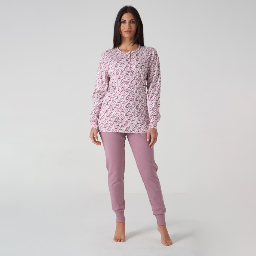 Pigiama donna serafino caldo cotone karelpiù KF5024