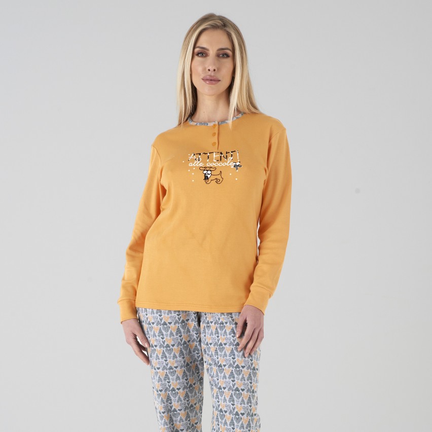 Pigiama donna serafino caldo cotone karelpiù KF5059