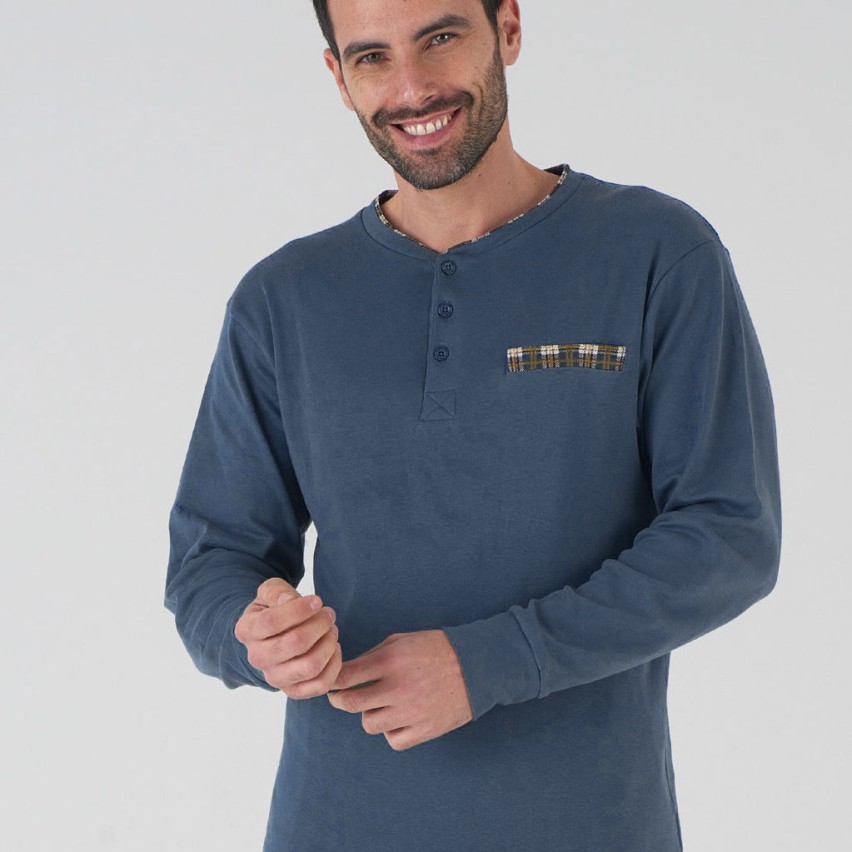 Pigiama uomo serafino caldo cotone karelpiù KF5127