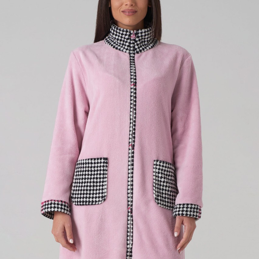 Vestaglia donna con zip coral karelpiù KF5226