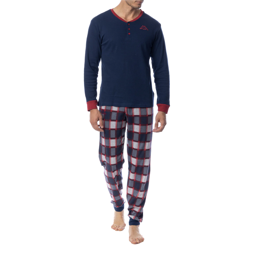 Pigiama uomo invernale Kappa KMW22101 caldo cotone navy